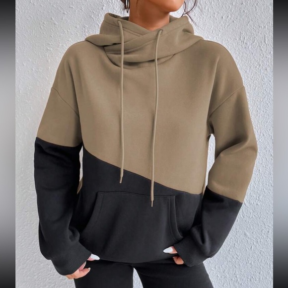 Boho color block hoodie jacket - Picture 5 of 6